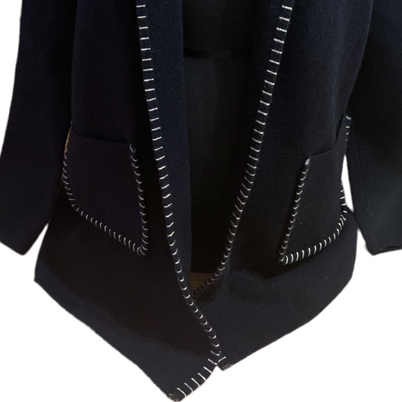 Navy Blue Open Cardigan - Picture 3 of 4